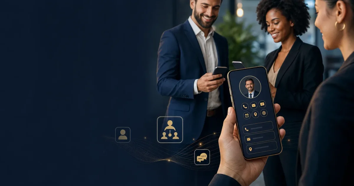 Create a premium 169 landscape hero image for MyMEX Cards Show three diverse business professionals in a modern office s