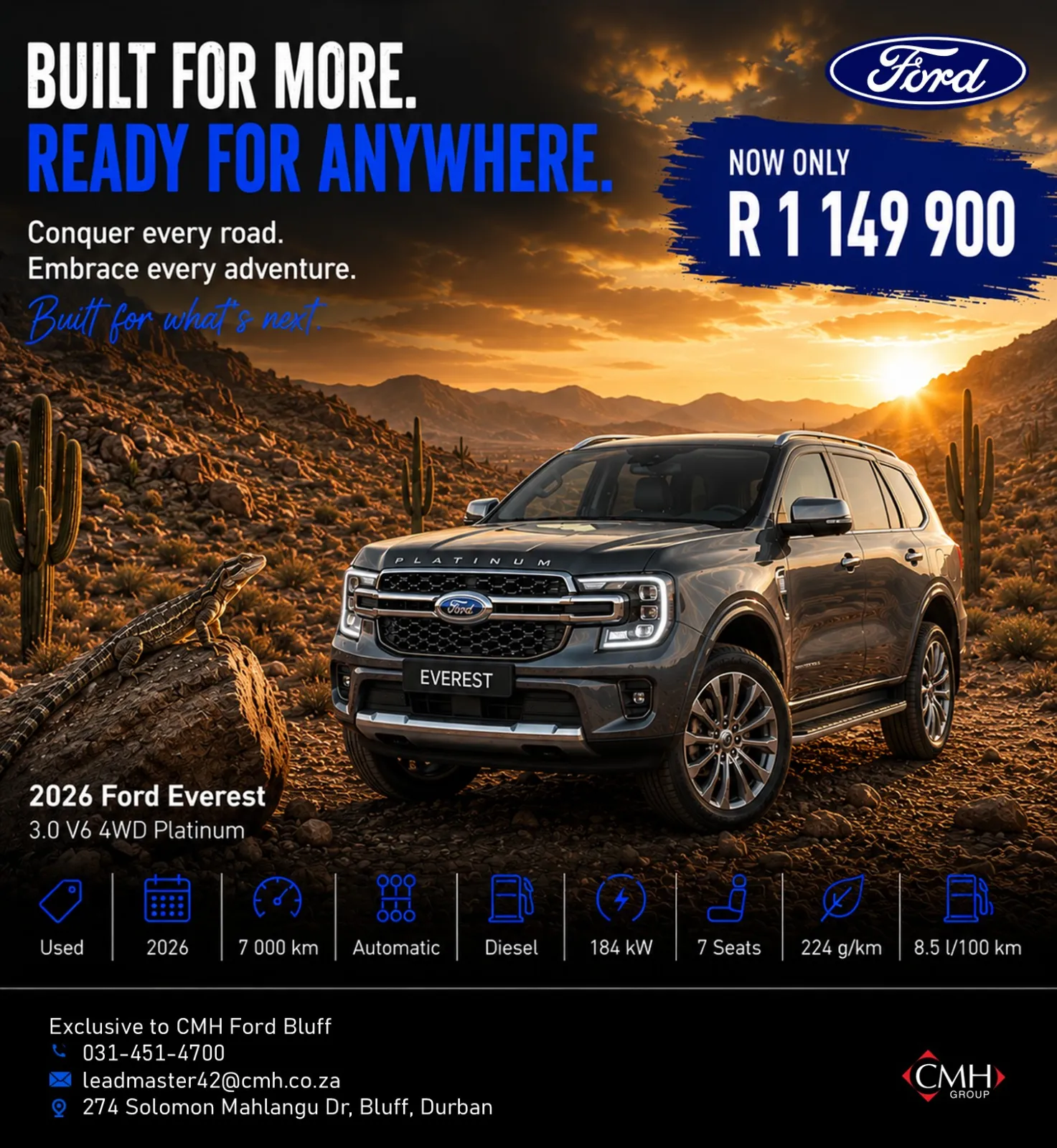 2026 Ford Everest 3.0 V6 4WD Platinum