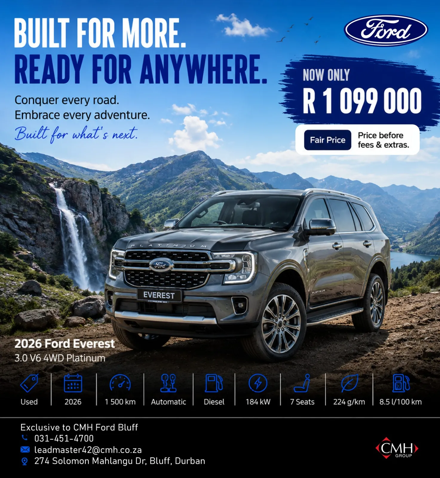 2026 Ford Everest 3.0 V6 4WD Platinum