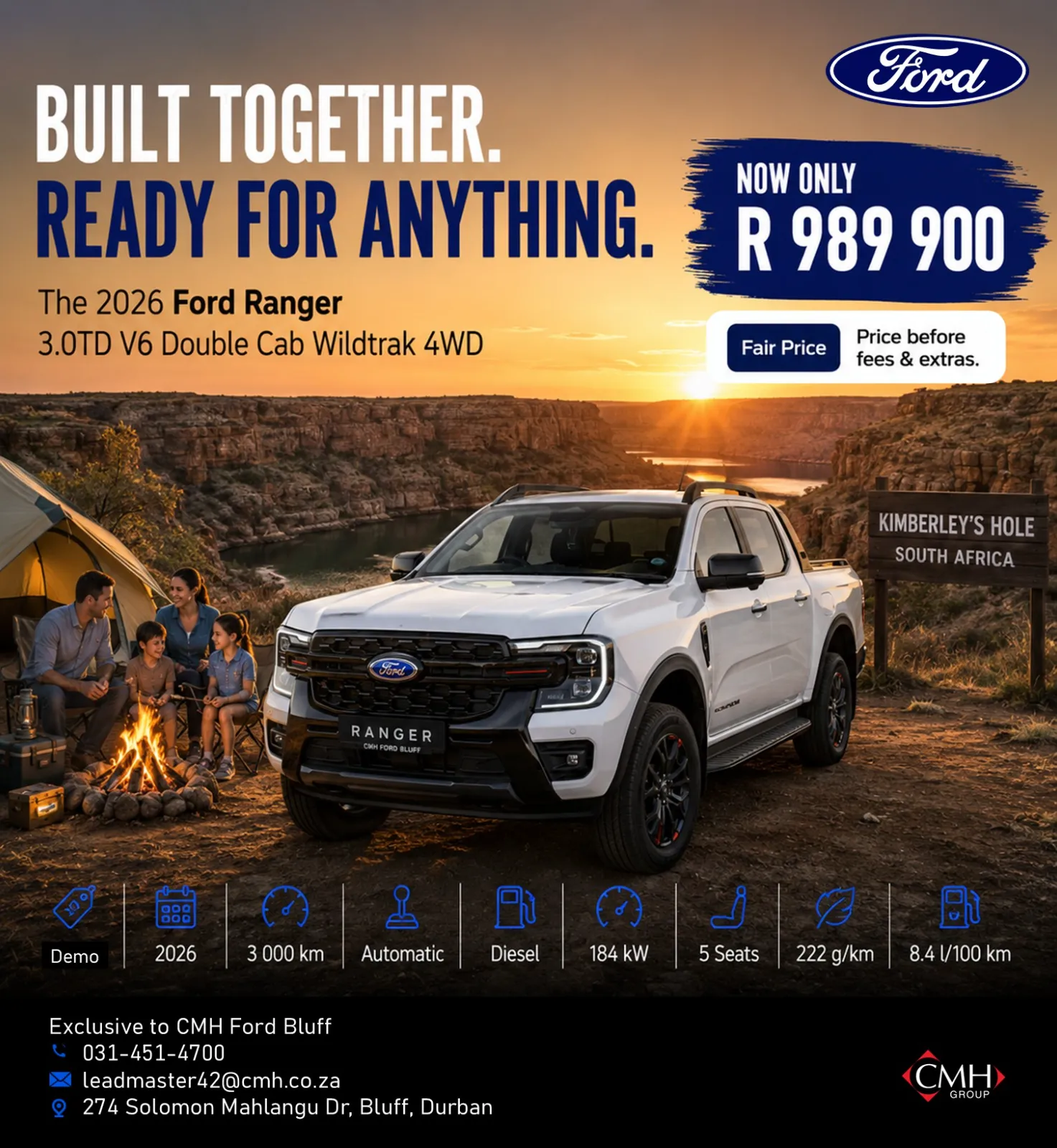 2026 Ford Ranger 3.0TD V6 Double Cab Wildtrak 4WD