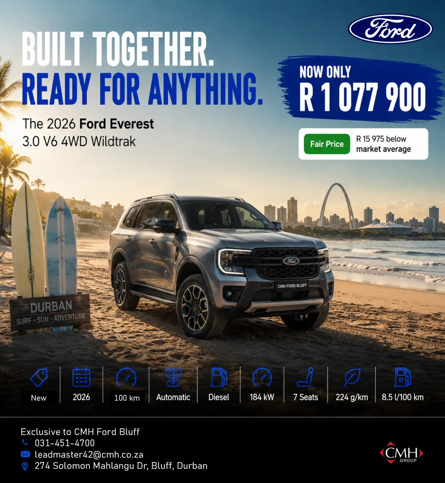 2026 Ford Everest 3.0 V6 4WD Wildtrak