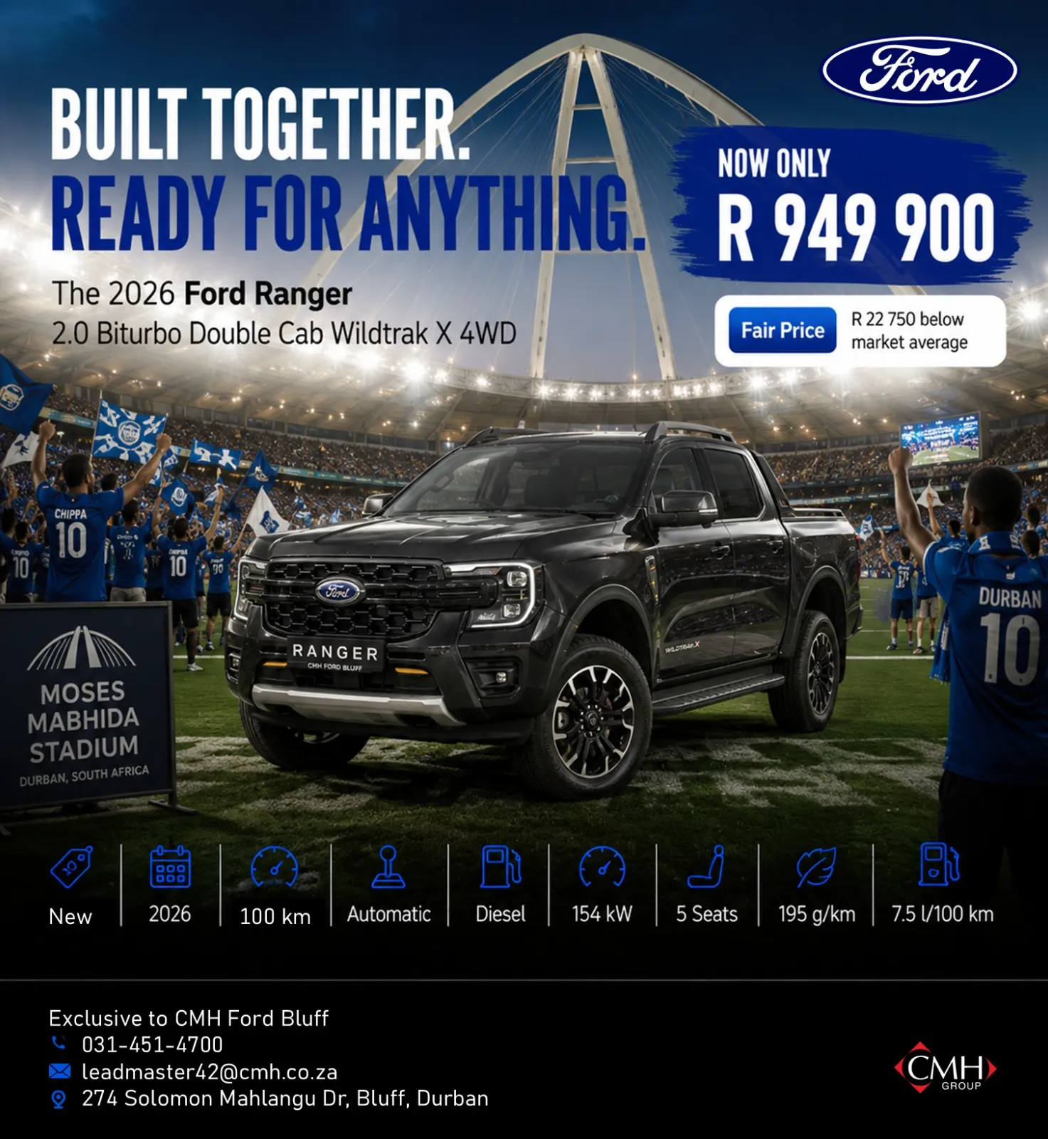 2026 Ford Ranger 2.0 Biturbo Double Cab Wildtrak X 4WD