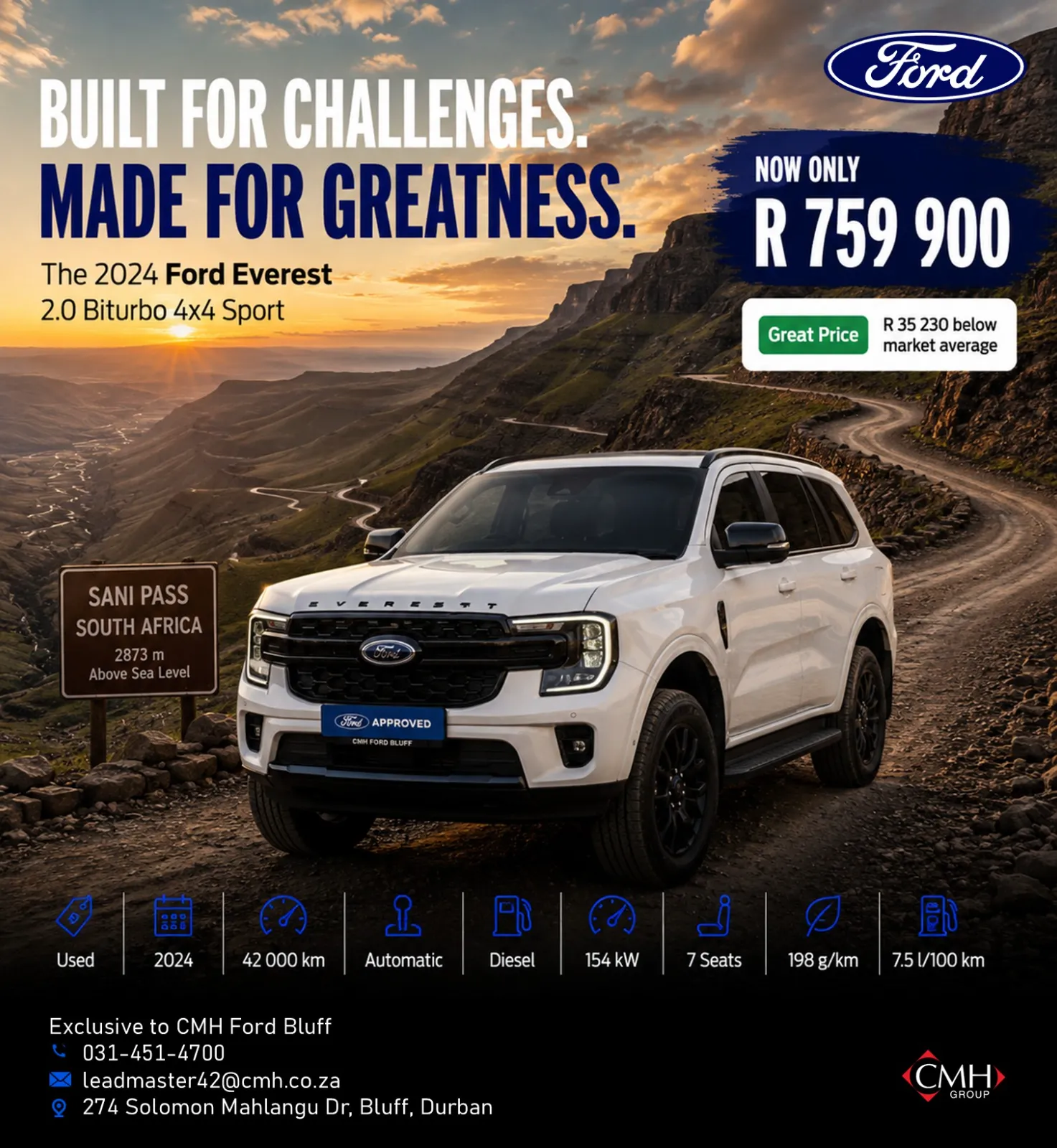 2024 Ford Everest 2.0 Biturbo 4x4 Sport