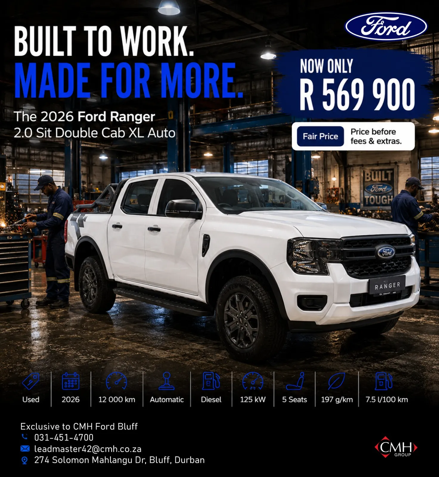 2026 Ford Ranger 2.0 SiT Double Cab XL Auto