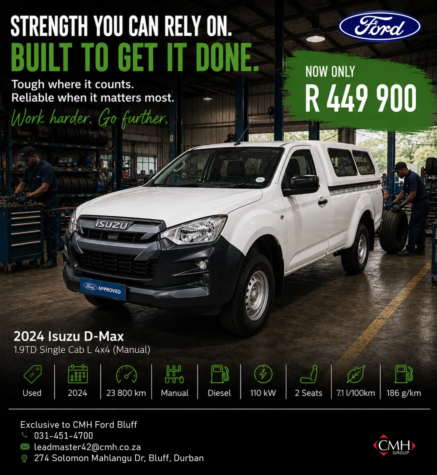 2024 Isuzu D-Max 1.9TD Single Cab L 4x4