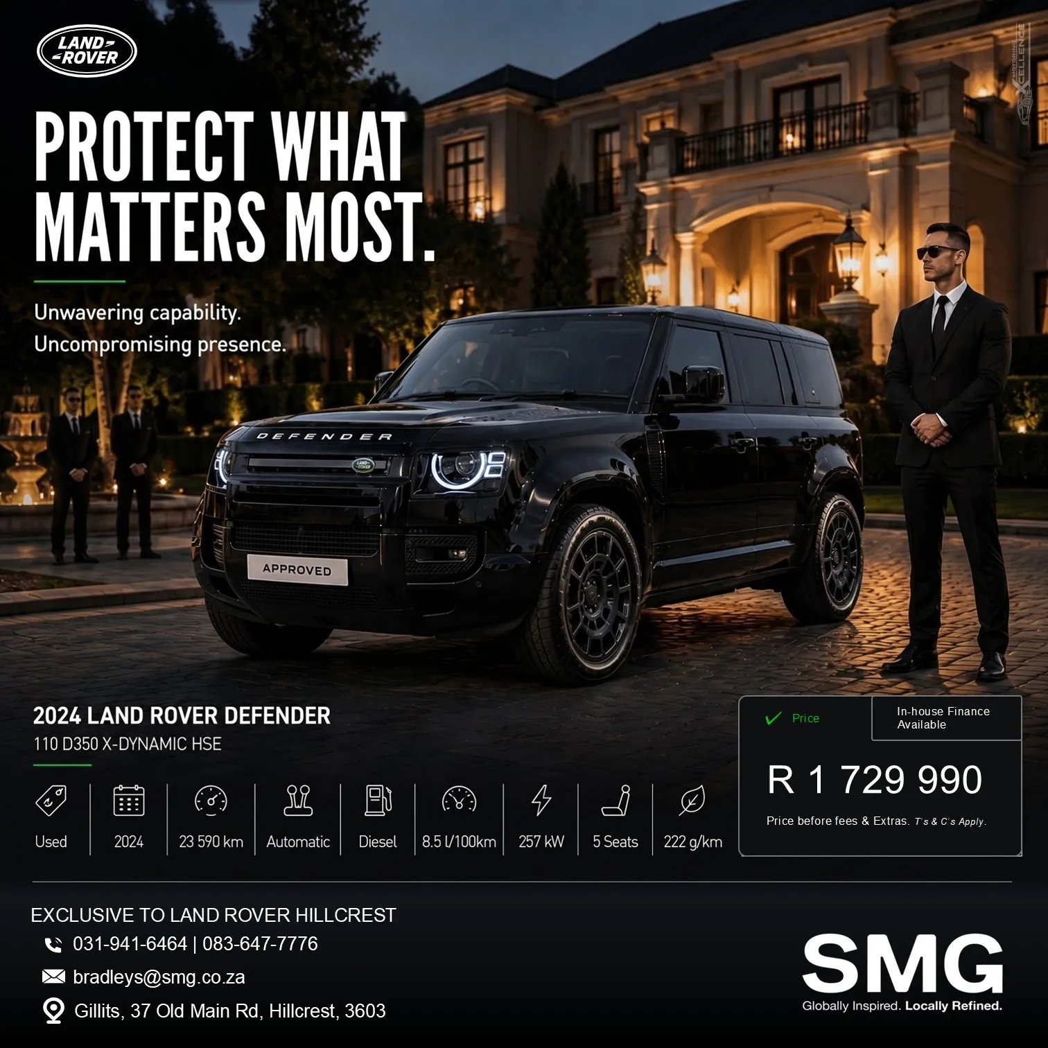 Luxury SUV promotional advertisement