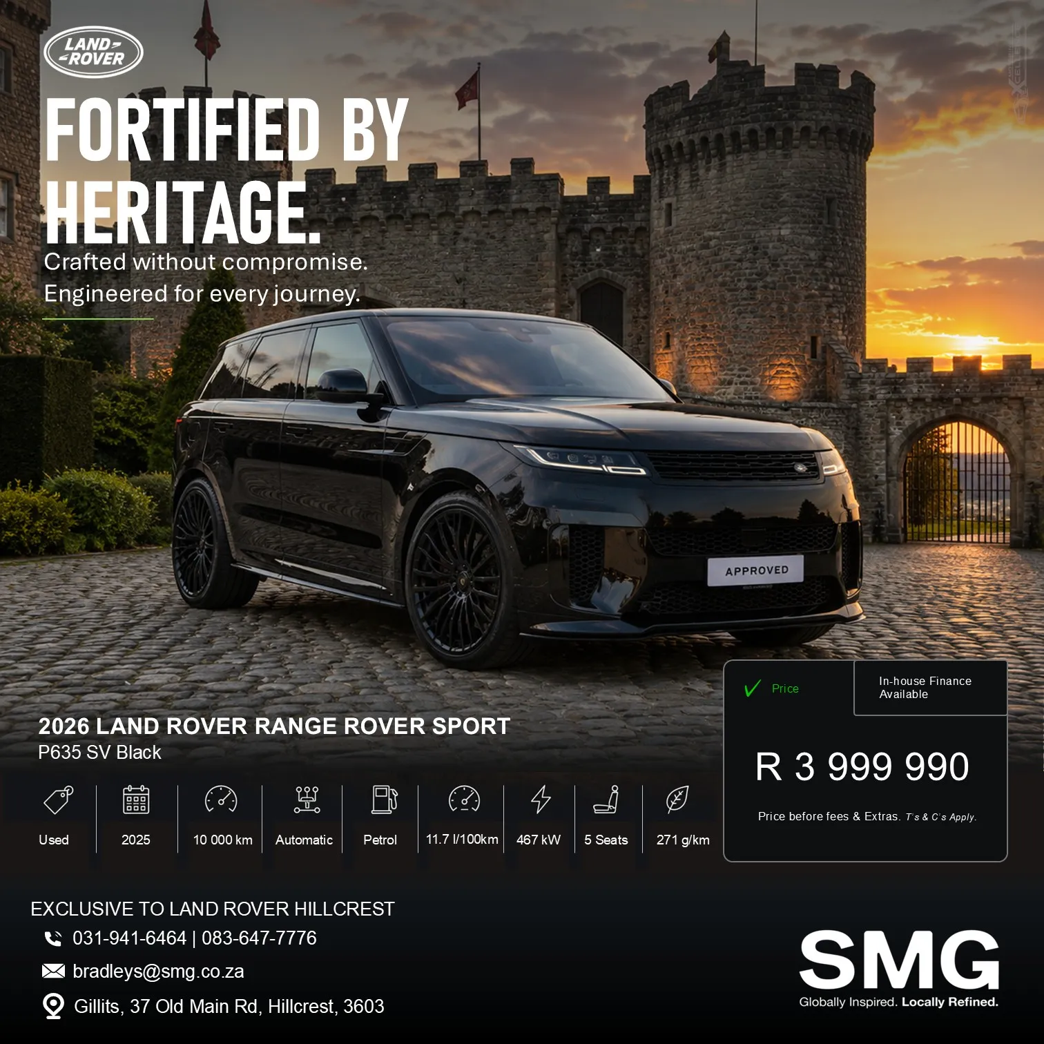 Black luxury SUV promotion