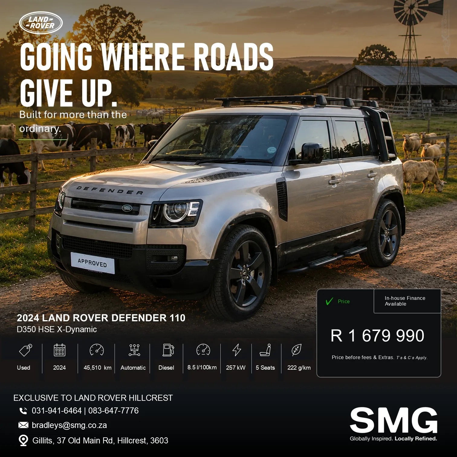 Luxury SUV promotional listing