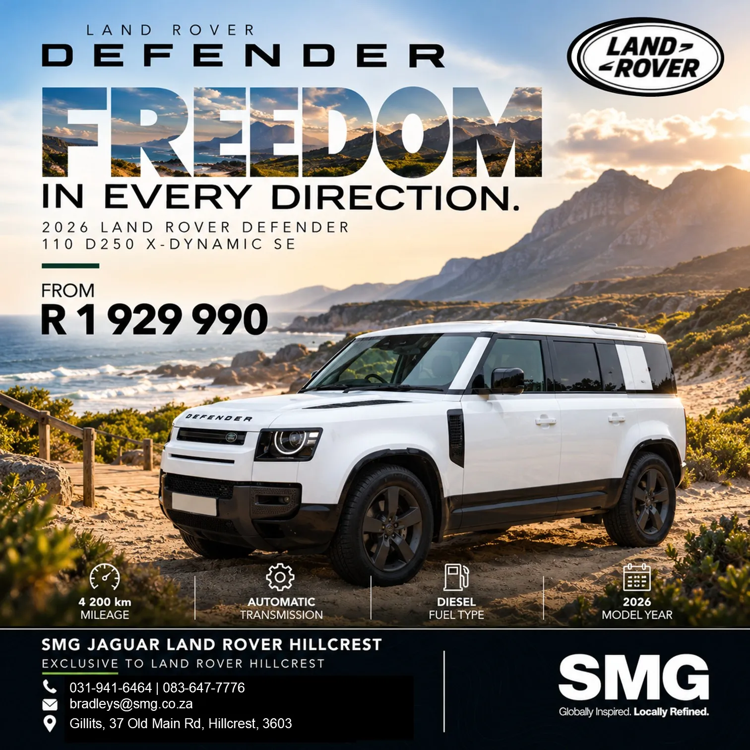 2026 Land Rover Defender 110 D250 X-Dynamic SE