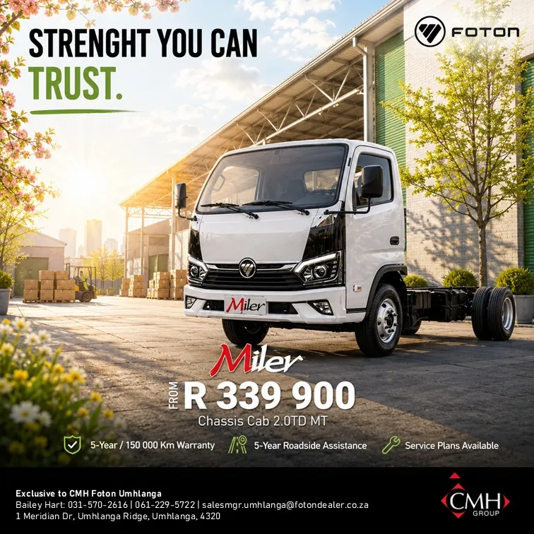 Foton Miler Chassis Cab 2.0TD MT