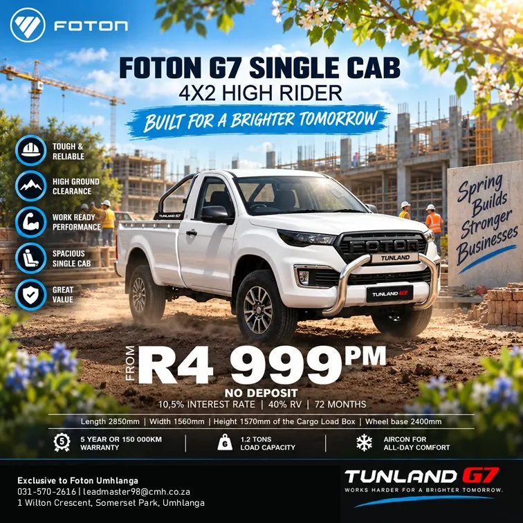 Foton G7 Single Cab 4x2 High Rider