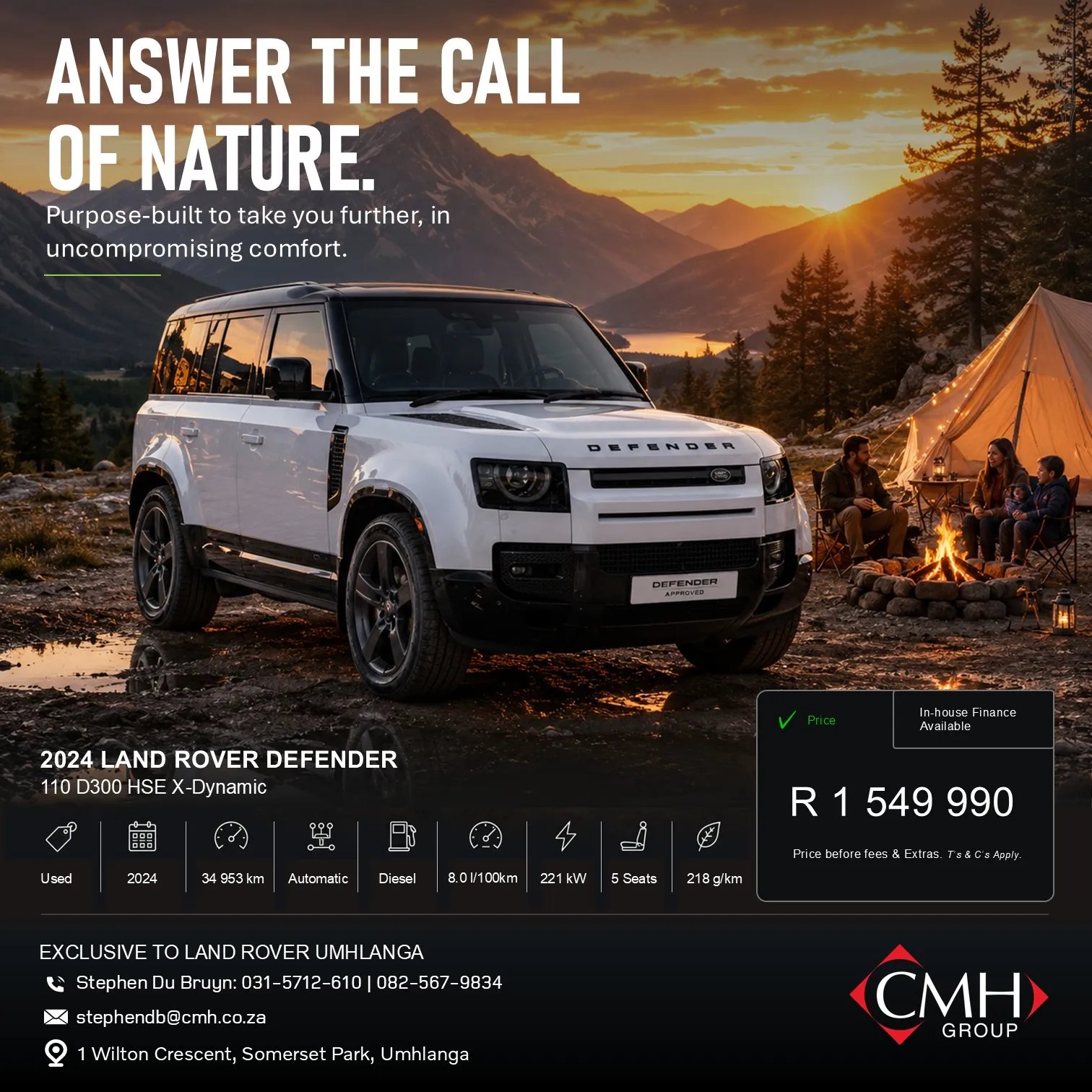 White SUV adventure advertisement