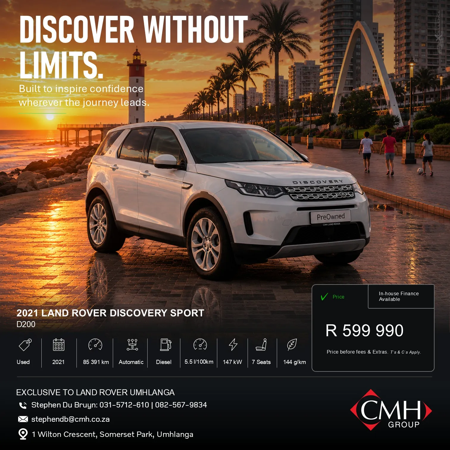 SUV sales promotion at sunset