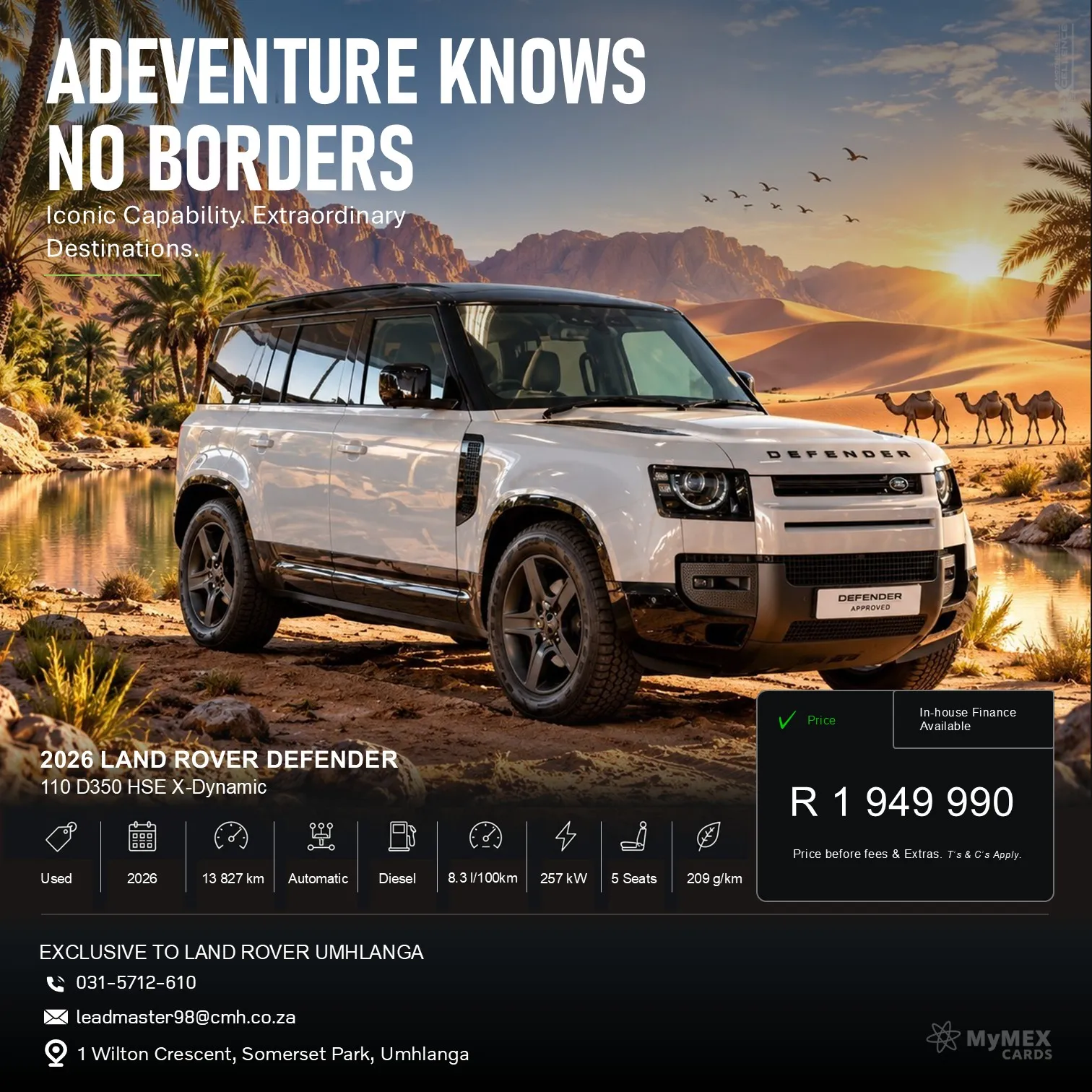 2026 Land Rover Defender 110 D350 HSE X-Dynamic