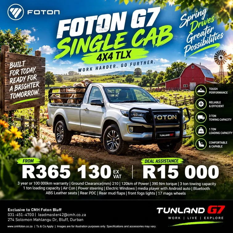 Foton Tunland G7 Single Cab 4x4 TLX