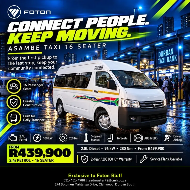 Foton Asambe Taxi 16 Seater
