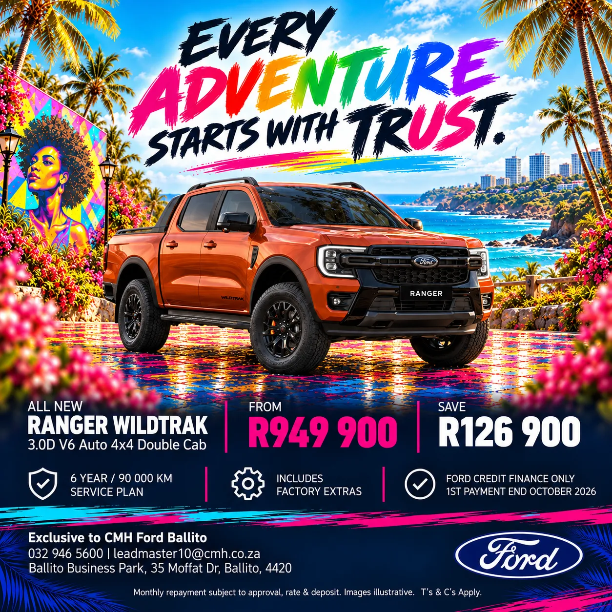 Ford Ranger Wildtrak 3.0D V6 Auto 4x4 Double Cab