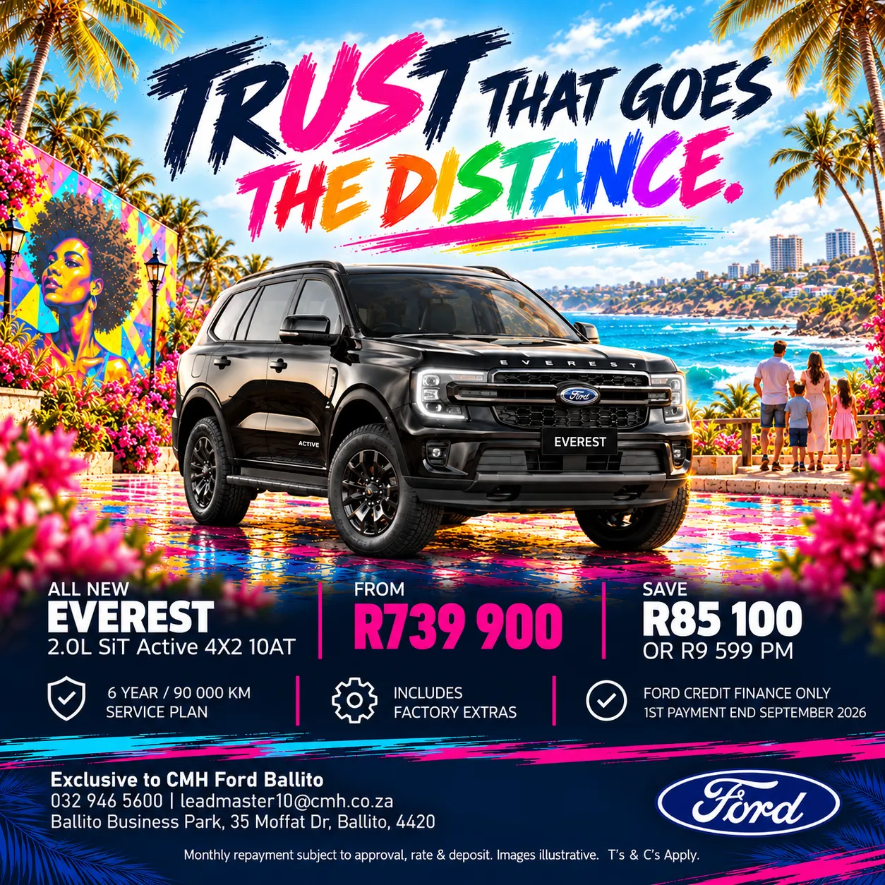 Ford Everest 2.0L SiT Active 4x2 10AT